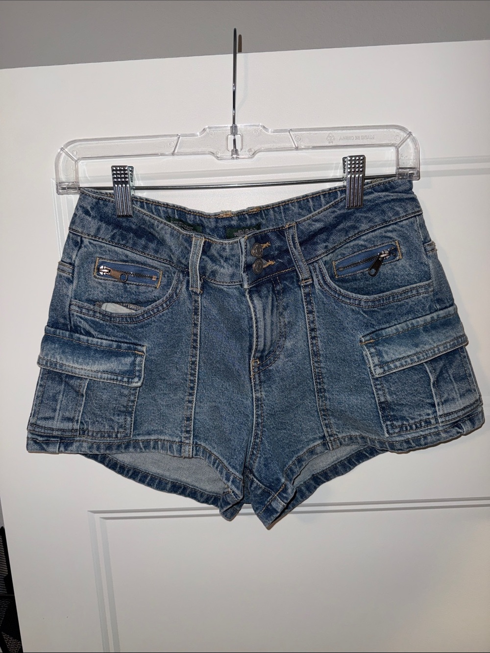 Wild Fable Denim Cargo Zip Pocket Shorts XS